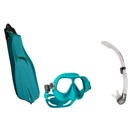 Scubapro Mask Fin Snorkel Package – Steel Comp, Steel Pro Frameless or Crystal Vu Plus Purge Mask + Nexus Purge Valve Snorke…