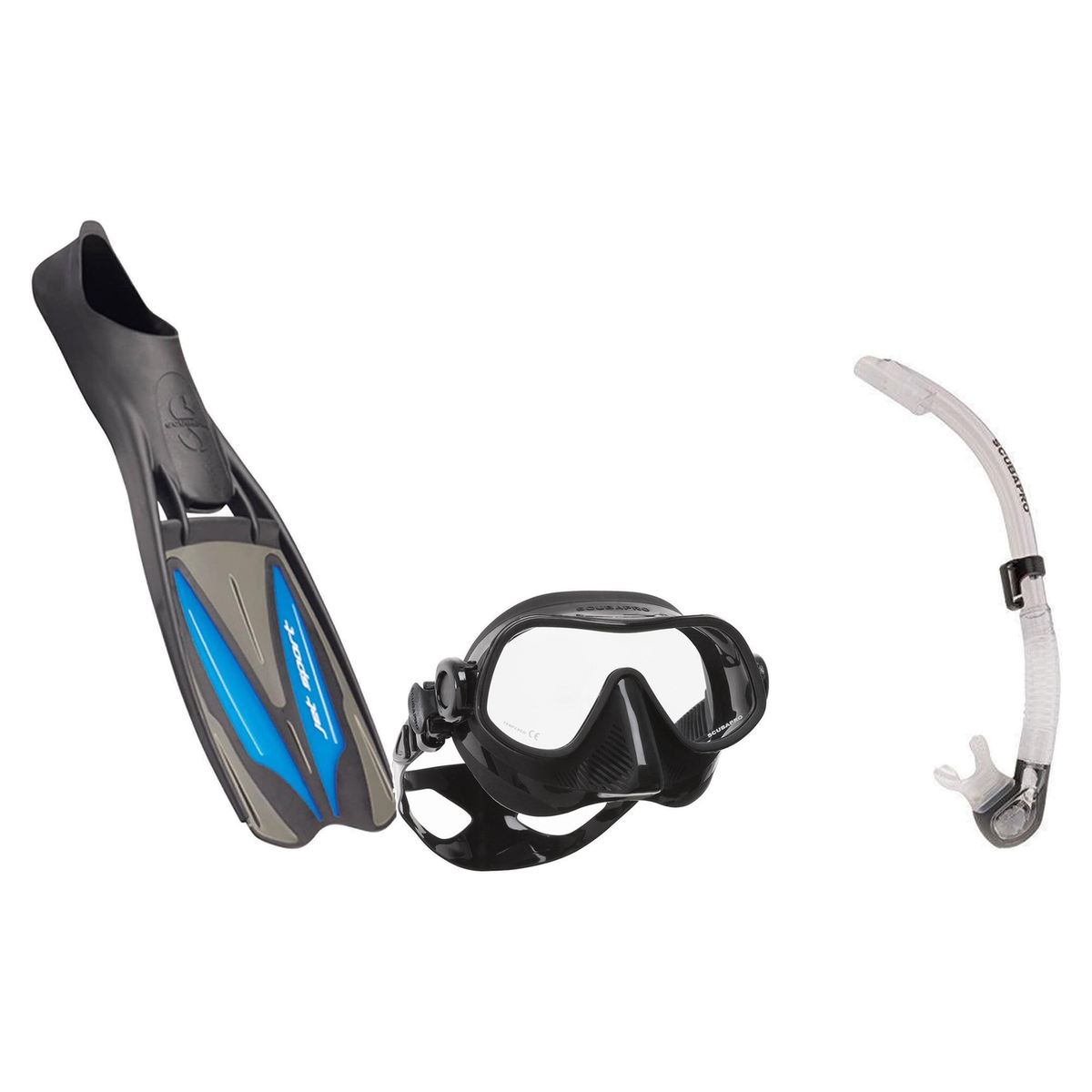 Scubapro Mask Fin Snorkel Package – Steel Comp, Steel Pro Frameless or Crystal Vu Plus Purge Mask + Nexus Purge Valve Snorke…