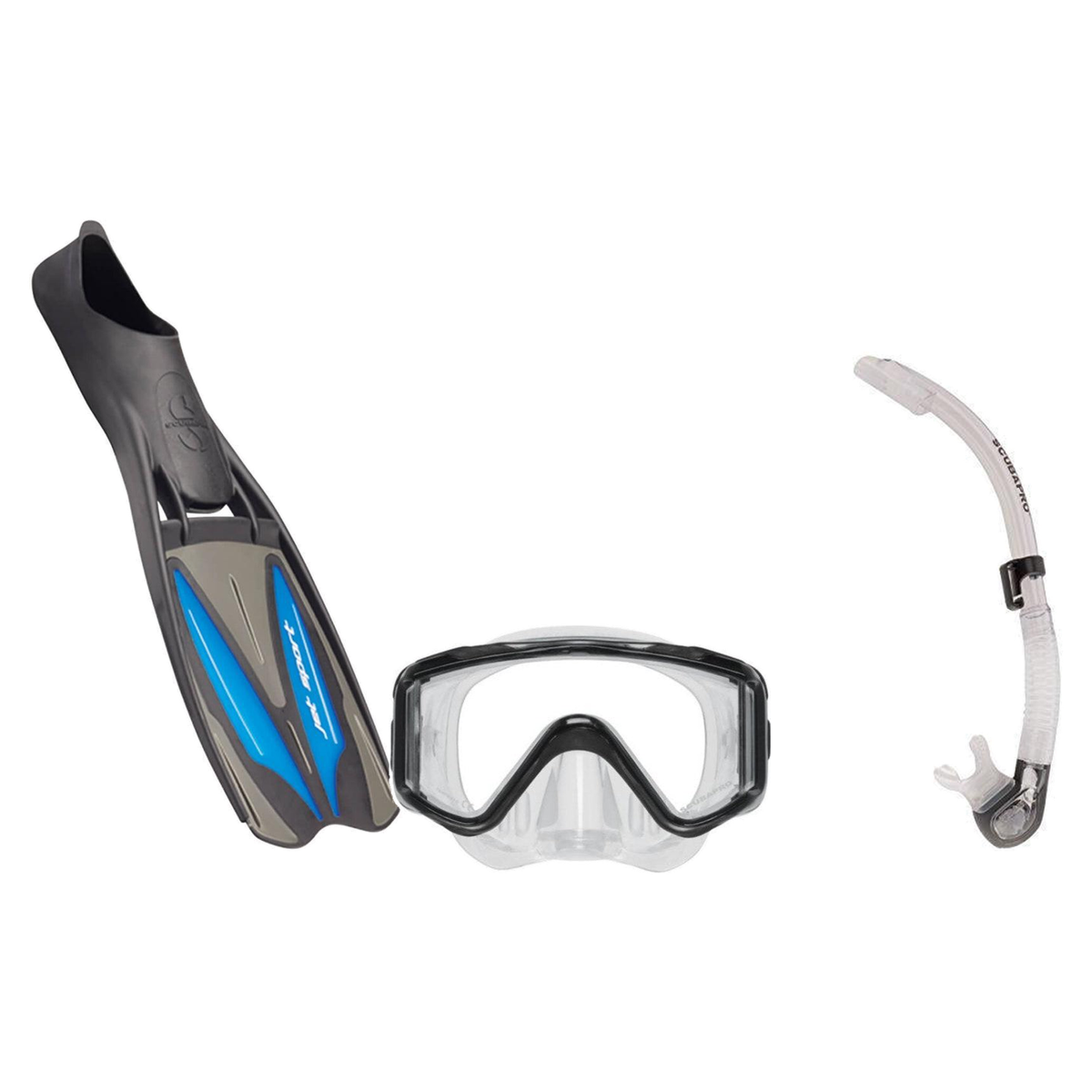 Scubapro Mask Fin Snorkel Package – Steel Comp, Steel Pro Frameless or Crystal Vu Plus Purge Mask + Nexus Purge Valve Snorke…