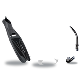 Scubapro Mask Fin Snorkel Package – Steel Comp, Steel Pro Frameless or Crystal Vu Plus Purge Mask + Nexus Purge Valve Snorke…