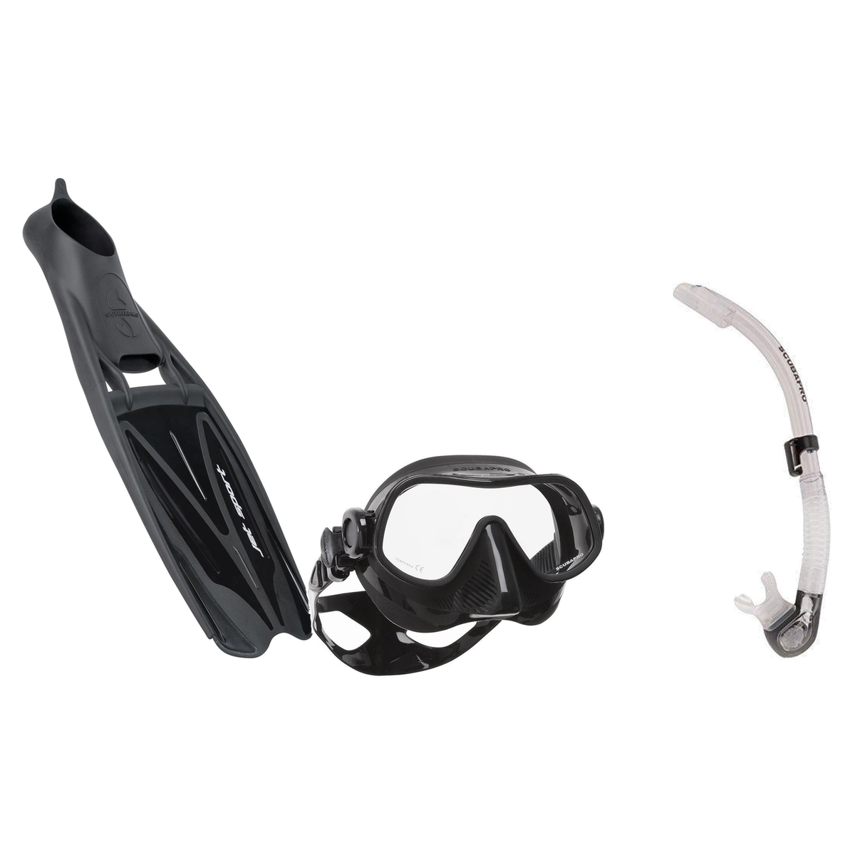 Scubapro Mask Fin Snorkel Package – Steel Comp, Steel Pro Frameless or Crystal Vu Plus Purge Mask + Nexus Purge Valve Snorke…