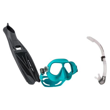 Scubapro Mask Fin Snorkel Package – Steel Comp, Steel Pro Frameless or Crystal Vu Plus Purge Mask + Nexus Purge Valve Snorke…