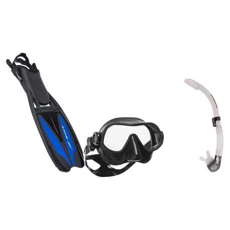 Scubapro Mask Fin Snorkel Package – Steel Comp, Steel Pro Frameless or Crystal Vu Plus Purge Mask + Nexus Purge Valve Snorke…