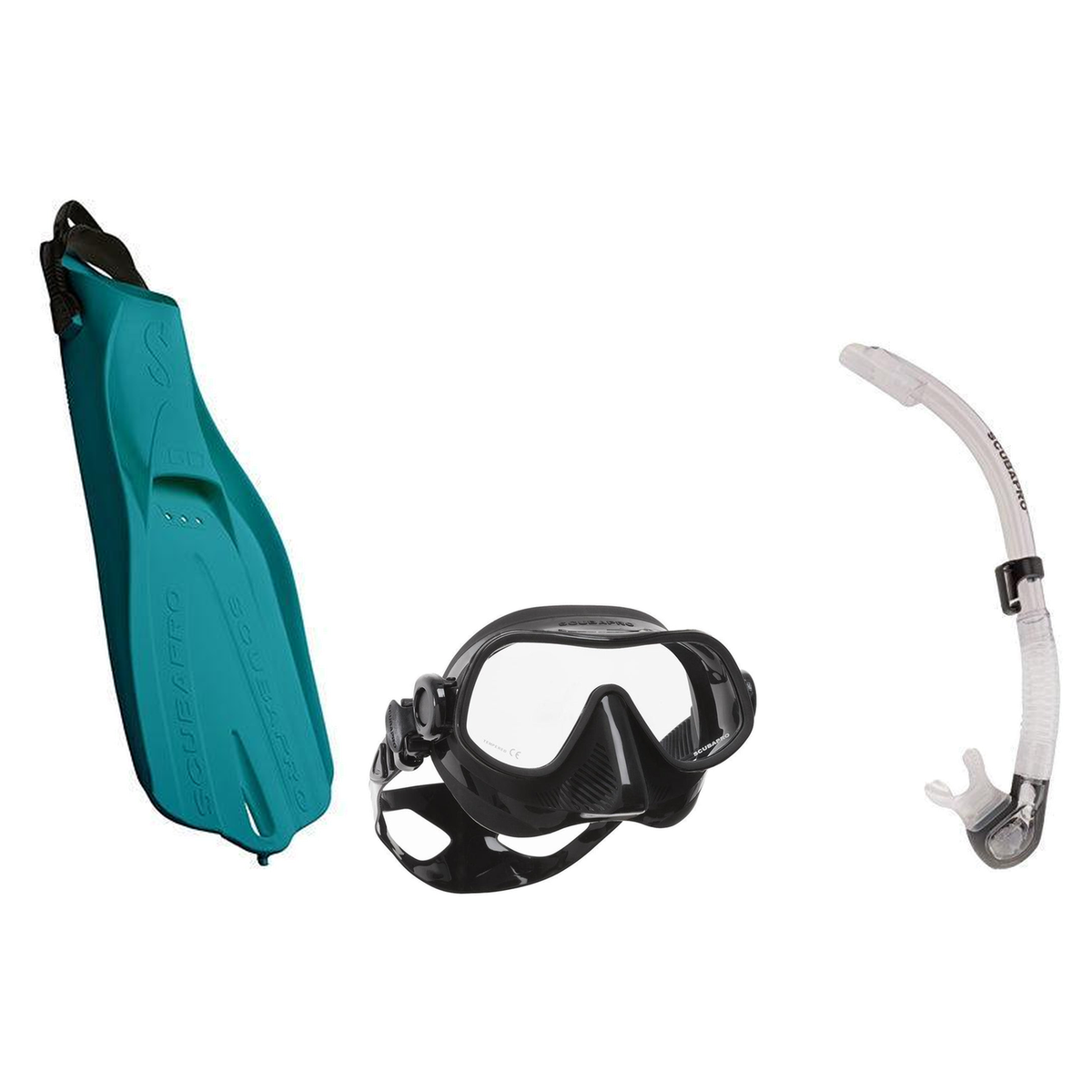Scubapro Mask Fin Snorkel Package – Steel Comp, Steel Pro Frameless or Crystal Vu Plus Purge Mask + Nexus Purge Valve Snorke…