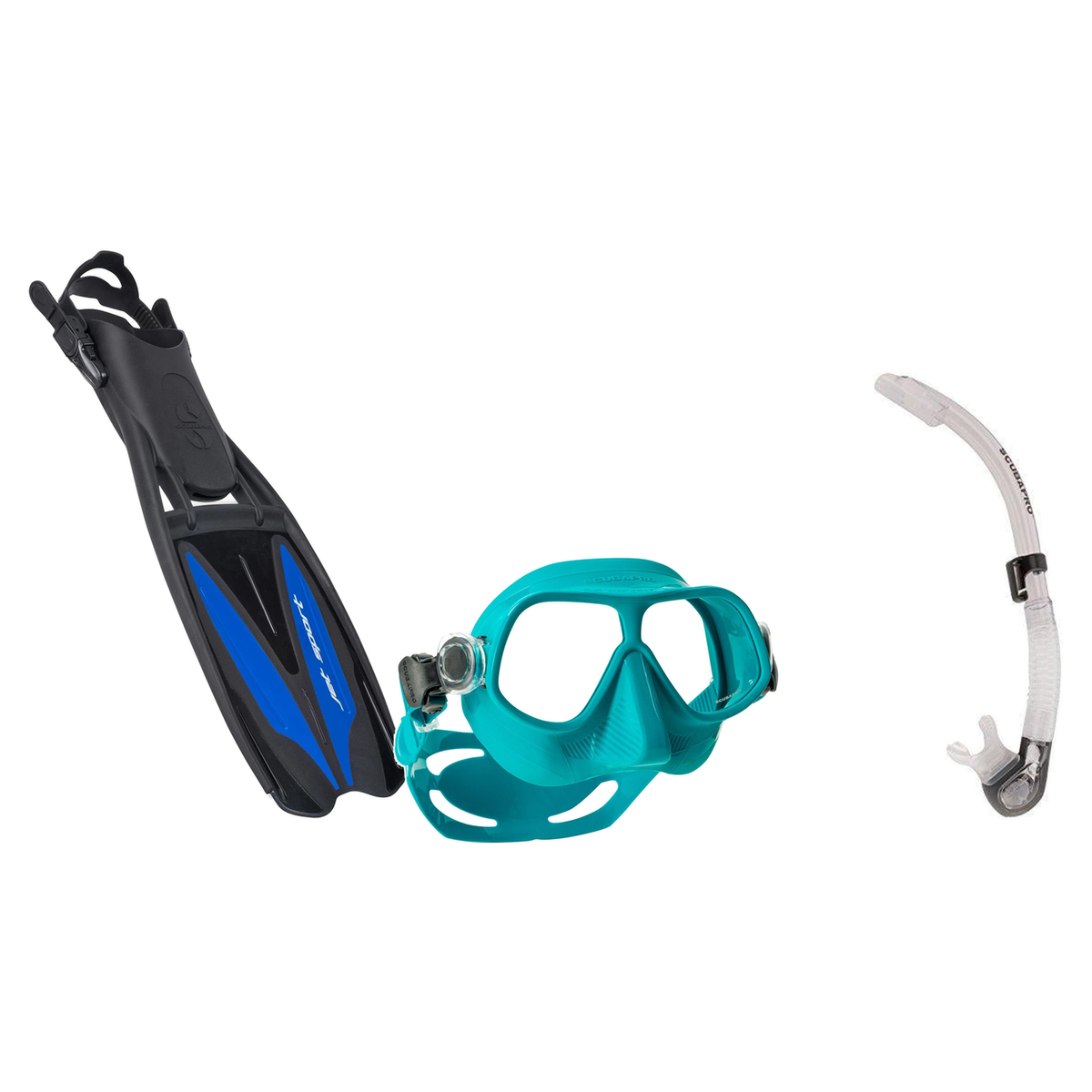Scubapro Mask Fin Snorkel Package – Steel Comp, Steel Pro Frameless or Crystal Vu Plus Purge Mask + Nexus Purge Valve Snorke…