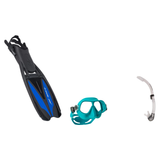 Scubapro Mask Fin Snorkel Package – Steel Comp, Steel Pro Frameless or Crystal Vu Plus Purge Mask + Nexus Purge Valve Snorke…