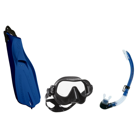 Scubapro Mask Fin Snorkel Package – Steel Pro Frameless, Steel Comp or Crystal Vu Plus Purge Mask + Nexus Purge Valve Snorke…