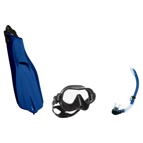 Scubapro Mask Fin Snorkel Package – Steel Pro Frameless, Steel Comp or Crystal Vu Plus Purge Mask + Nexus Purge Valve Snorke…