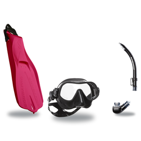 Scubapro Mask Fin Snorkel Package – Steel Pro Frameless, Steel Comp or Crystal Vu Plus Purge Mask + Nexus Purge Valve Snorke…