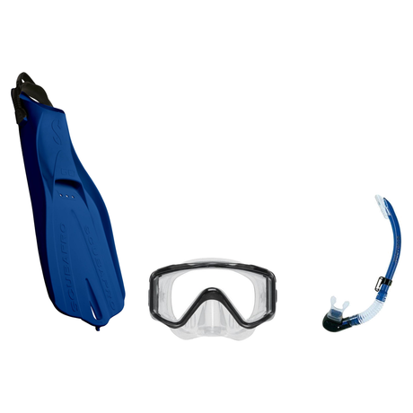 Scubapro Mask Fin Snorkel Package – Steel Pro Frameless, Steel Comp or Crystal Vu Plus Purge Mask + Nexus Purge Valve Snorke…
