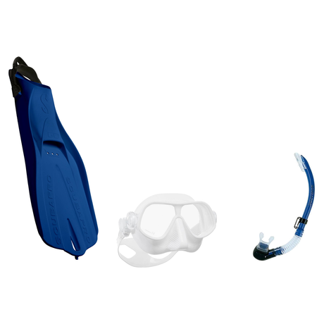 Scubapro Mask Fin Snorkel Package – Steel Pro Frameless, Steel Comp or Crystal Vu Plus Purge Mask + Nexus Purge Valve Snorke…
