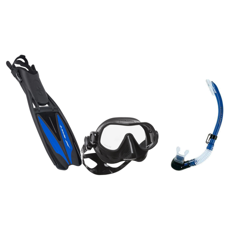 Scubapro Mask Fin Snorkel Package – Steel Pro Frameless, Steel Comp or Crystal Vu Plus Purge Mask + Nexus Purge Valve Snorke…