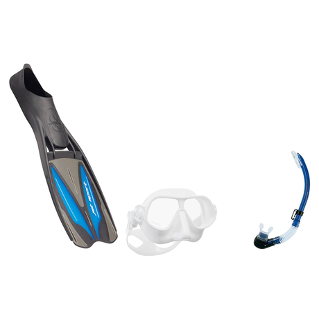 Scubapro Mask Fin Snorkel Package – Steel Pro Frameless, Steel Comp or Crystal Vu Plus Purge Mask + Nexus Purge Valve Snorke…