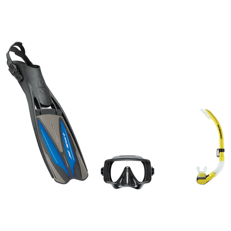 Scubapro Mask Fin Snorkel Package – Synergy Twin, Frameless or Gorilla Frameless Mask + Nexus Purge Valve Snorkel + GO Trave…