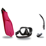 Scubapro Mask Fin Snorkel Package – Synergy Twin, Frameless or Gorilla Frameless Mask + Nexus Purge Valve Snorkel + GO Trave…