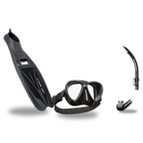 Scubapro Mask Fin Snorkel Package – Synergy Twin, Frameless or Gorilla Frameless Mask + Nexus Purge Valve Snorkel + GO Trave…