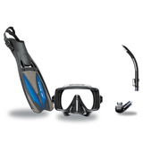 Scubapro Mask Fin Snorkel Package – Synergy Twin, Frameless or Gorilla Frameless Mask + Nexus Purge Valve Snorkel + GO Trave…