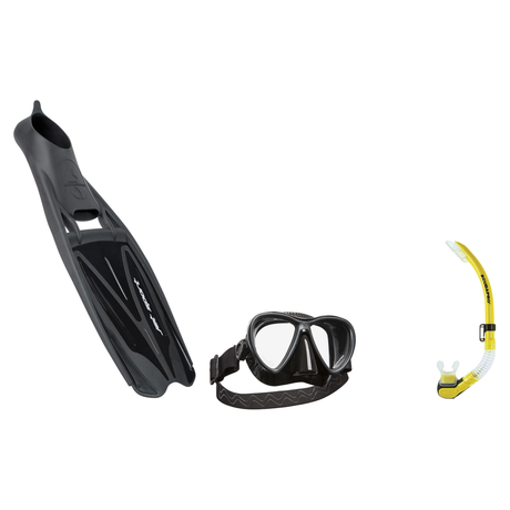 Scubapro Mask Fin Snorkel Package – Synergy Twin, Frameless or Gorilla Frameless Mask + Nexus Purge Valve Snorkel + GO Trave…