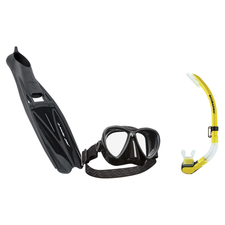 Scubapro Mask Fin Snorkel Package – Synergy Twin, Frameless or Gorilla Frameless Mask + Nexus Purge Valve Snorkel + GO Trave…
