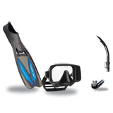 Scubapro Mask Fin Snorkel Package – Synergy Twin, Frameless or Gorilla Frameless Mask + Nexus Purge Valve Snorkel + GO Trave…
