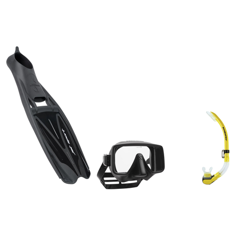 Scubapro Mask Fin Snorkel Package – Synergy Twin, Frameless or Gorilla Frameless Mask + Nexus Purge Valve Snorkel + GO Trave…