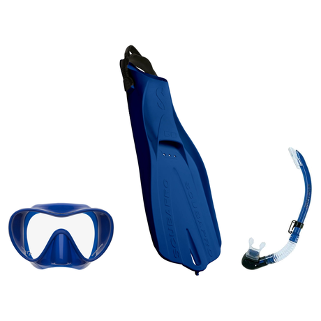 Scubapro Mask Fin Snorkel Package – Trinidad 3, Ghost or Spectra Mask + Nexus Purge Valve Snorkel + GO Travel Fins — include…