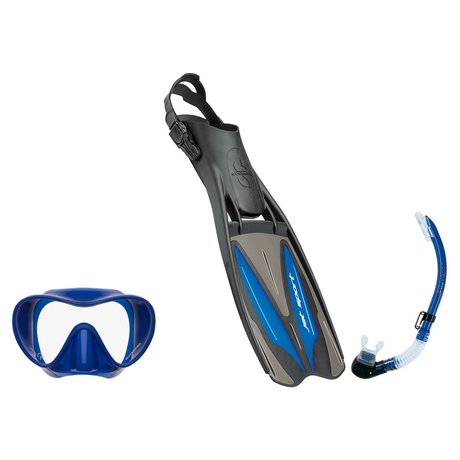 Scubapro Mask Fin Snorkel Package – Trinidad 3, Ghost or Spectra Mask + Nexus Purge Valve Snorkel + GO Travel Fins — Trinida…