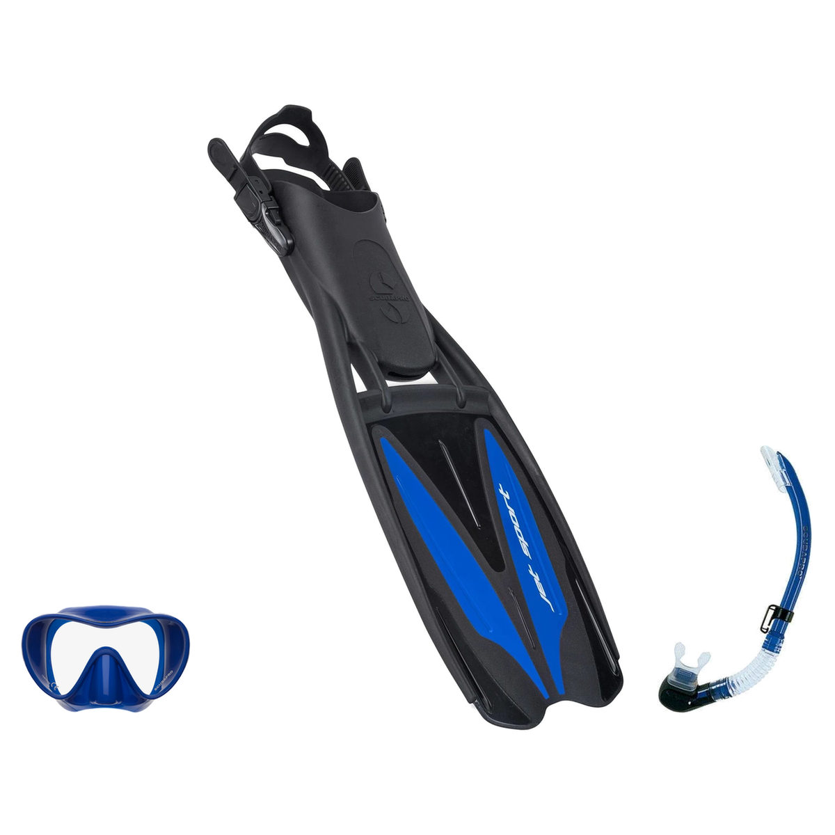 Scubapro Mask Fin Snorkel Package – Trinidad 3, Ghost or Spectra Mask + Nexus Purge Valve Snorkel + GO Travel Fins — Trinida…