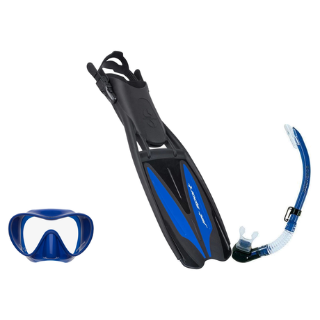 Scubapro Mask Fin Snorkel Package – Trinidad 3, Ghost or Spectra Mask + Nexus Purge Valve Snorkel + GO Travel Fins — Trinida…