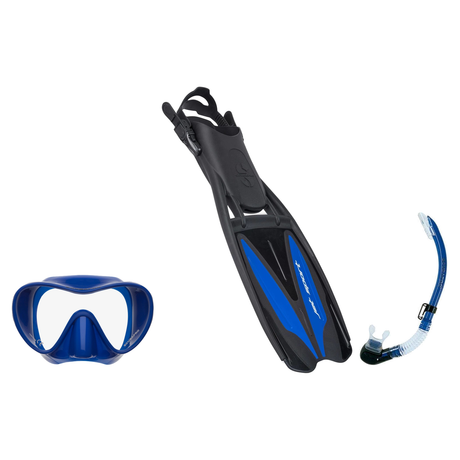 Scubapro Mask Fin Snorkel Package – Trinidad 3, Ghost or Spectra Mask + Nexus Purge Valve Snorkel + GO Travel Fins — Trinida…
