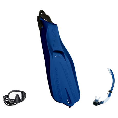 Scubapro Mask Fin Snorkel Package – Trinidad 3, Ghost or Spectra Mask + Nexus Purge Valve Snorkel + GO Travel Fins — Ghost,…