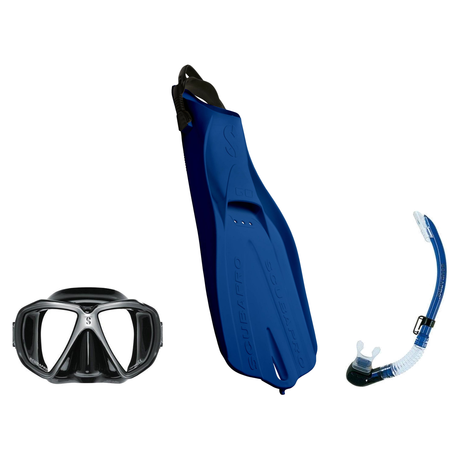 Scubapro Mask Fin Snorkel Package – Trinidad 3, Ghost or Spectra Mask + Nexus Purge Valve Snorkel + GO Travel Fins — Spectra…