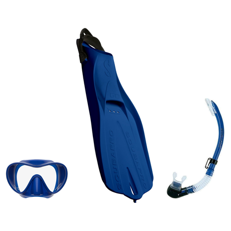 Scubapro Mask Fin Snorkel Package – Trinidad 3, Ghost or Spectra Mask + Nexus Purge Valve Snorkel + GO Travel Fins — Trinida…