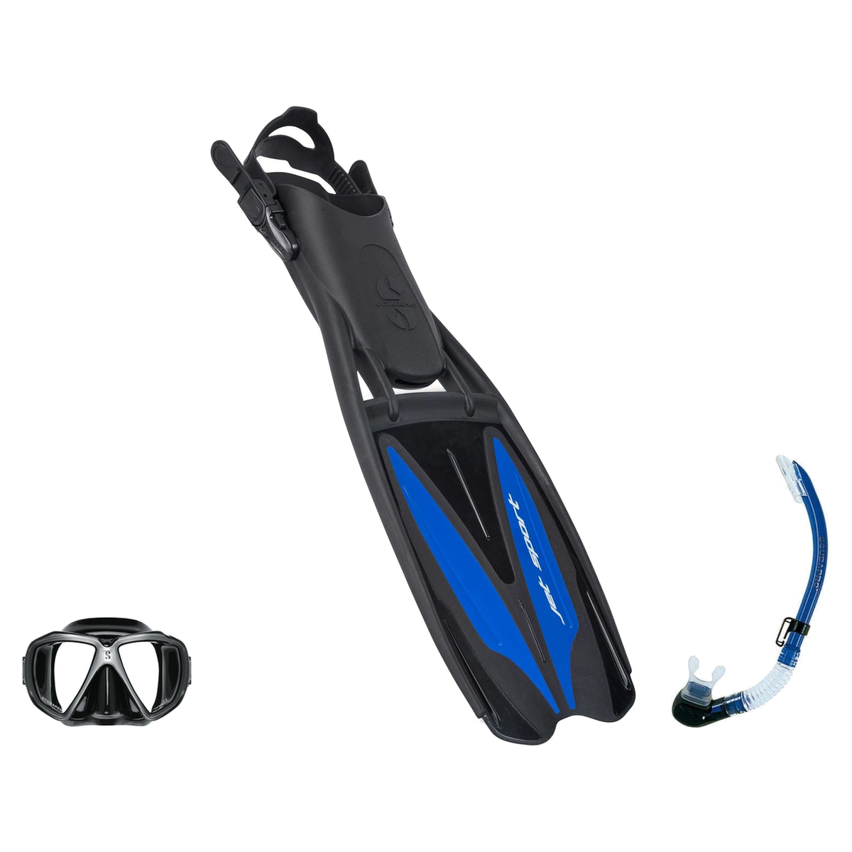 Scubapro Mask Fin Snorkel Package – Trinidad 3, Ghost or Spectra Mask + Nexus Purge Valve Snorkel + GO Travel Fins — Spectra…