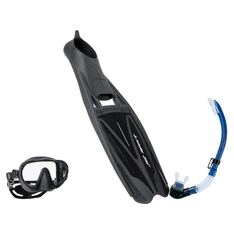 Scubapro Mask Fin Snorkel Package – Trinidad 3, Ghost or Spectra Mask + Nexus Purge Valve Snorkel + GO Travel Fins — Ghost,…