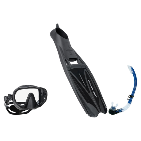 Scubapro Mask Fin Snorkel Package – Trinidad 3, Ghost or Spectra Mask + Nexus Purge Valve Snorkel + GO Travel Fins — Ghost,…