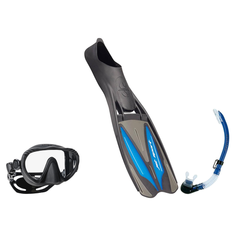 Scubapro Mask Fin Snorkel Package – Trinidad 3, Ghost or Spectra Mask + Nexus Purge Valve Snorkel + GO Travel Fins — Ghost,…