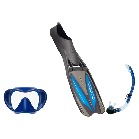 Scubapro Mask Fin Snorkel Package – Trinidad 3, Ghost or Spectra Mask + Nexus Purge Valve Snorkel + GO Travel Fins — Trinida…