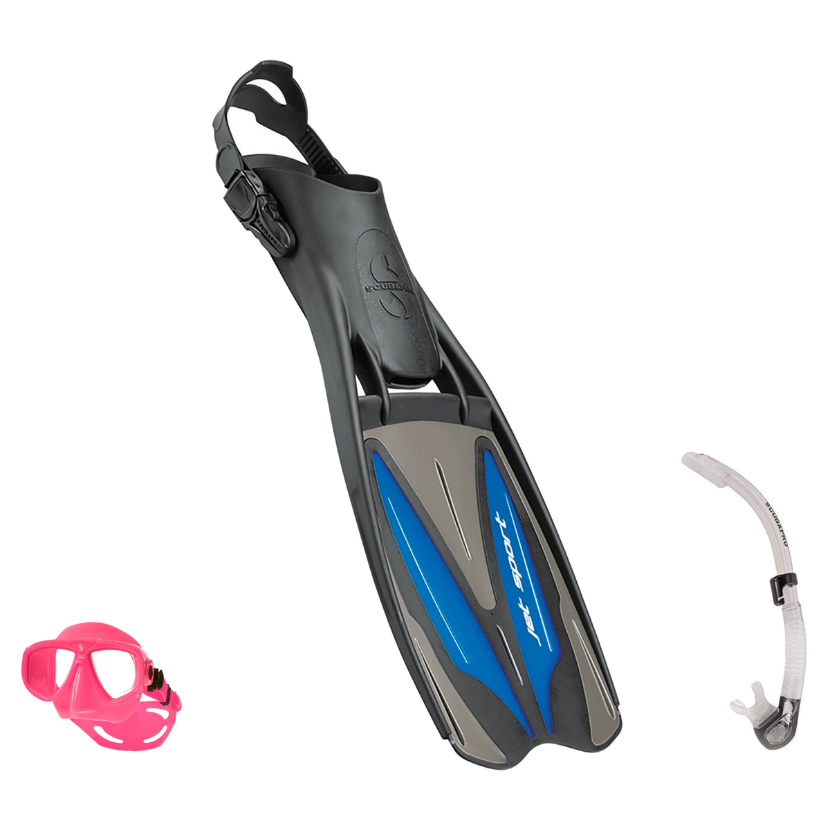 Scubapro Mask Fin Snorkel Package – Zoom Lite, Spectra or Spectra Mini Mask + Nexus Purge Valve Snorkel + GO Travel Fins — Z…