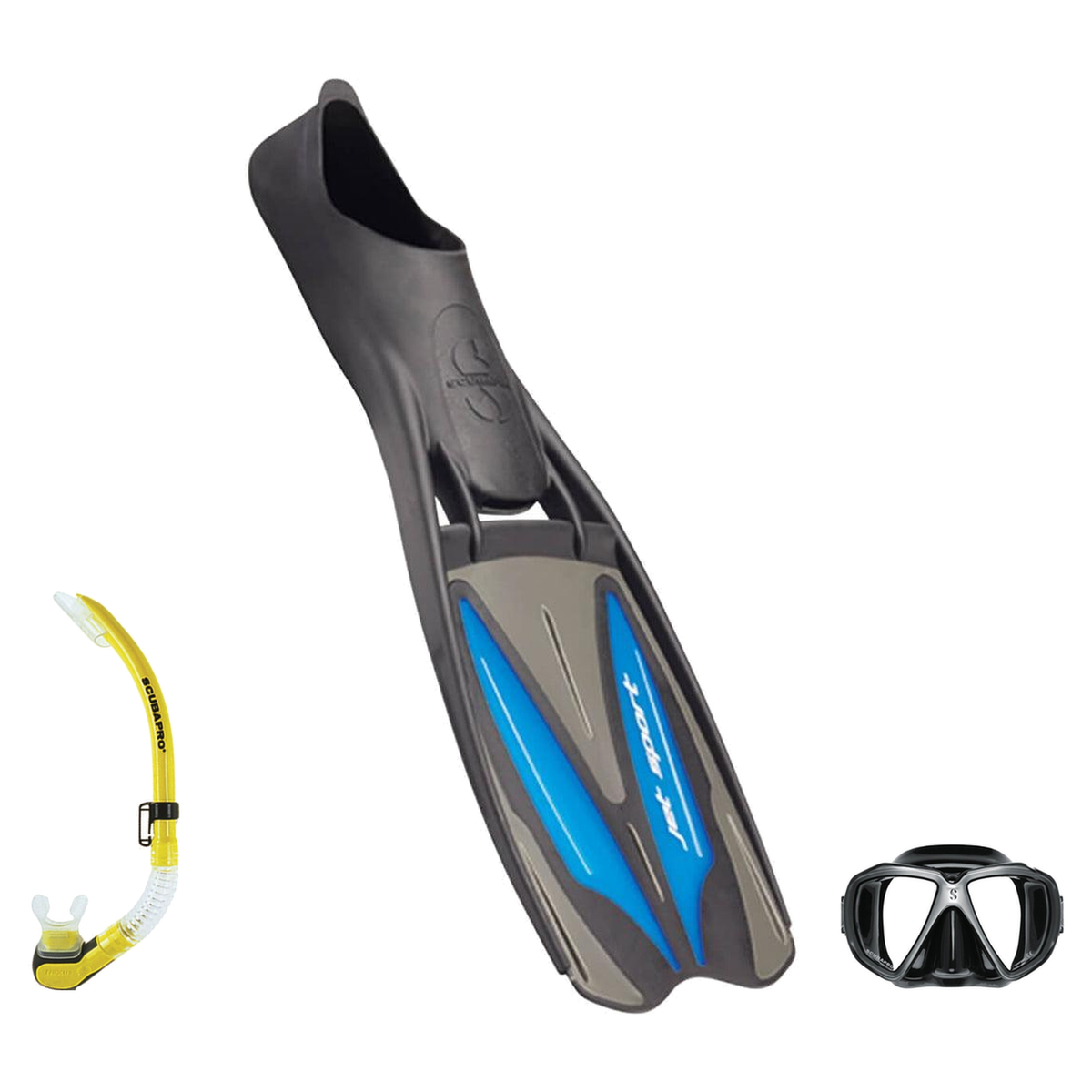 Scubapro Mask Fin Snorkel Package – Zoom, Spectra or Spectra Mini Mask + Nexus Purge Valve Snorkel + GO Travel Fins — Spectr…