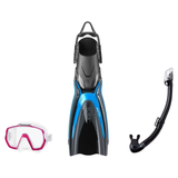 Tusa Mask Fin Snorkel Package – Freedom Elite Single Lens, Tina Single Lens or Imprex 3-D Hyperdry Single Lens Mask + Hyperd…