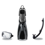 Tusa Mask Fin Snorkel Package – Freedom Elite Single Lens, Tina Single Lens or Imprex 3-D Hyperdry Single Lens Mask + Hyperd…