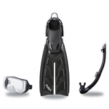 Tusa Mask Fin Snorkel Package – Freedom Elite Single Lens, Tina Single Lens or Imprex 3-D Hyperdry Single Lens Mask + Hyperd…