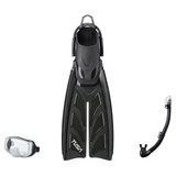 Tusa Mask Fin Snorkel Package – Freedom Elite Single Lens, Tina Single Lens or Imprex 3-D Hyperdry Single Lens Mask + Hyperd…