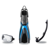 Tusa Mask Fin Snorkel Package – Freedom Elite Single Lens, Tina Single Lens or Imprex 3-D Hyperdry Single Lens Mask + Hyperd…