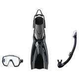 Tusa Mask Fin Snorkel Package – Freedom Elite Single Lens, Tina Single Lens or Imprex 3-D Hyperdry Single Lens Mask + Hyperd…