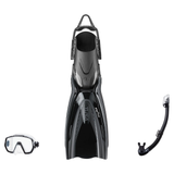 Tusa Mask Fin Snorkel Package – Freedom Elite Single Lens, Tina Single Lens or Imprex 3-D Hyperdry Single Lens Mask + Hyperd…