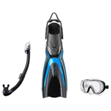 Tusa Mask Fin Snorkel Package – Freedom Tri-Quest Single Lens, Tina Single Lens or Ino Mask + Hyperdry Elite II Snorkel + Hy…
