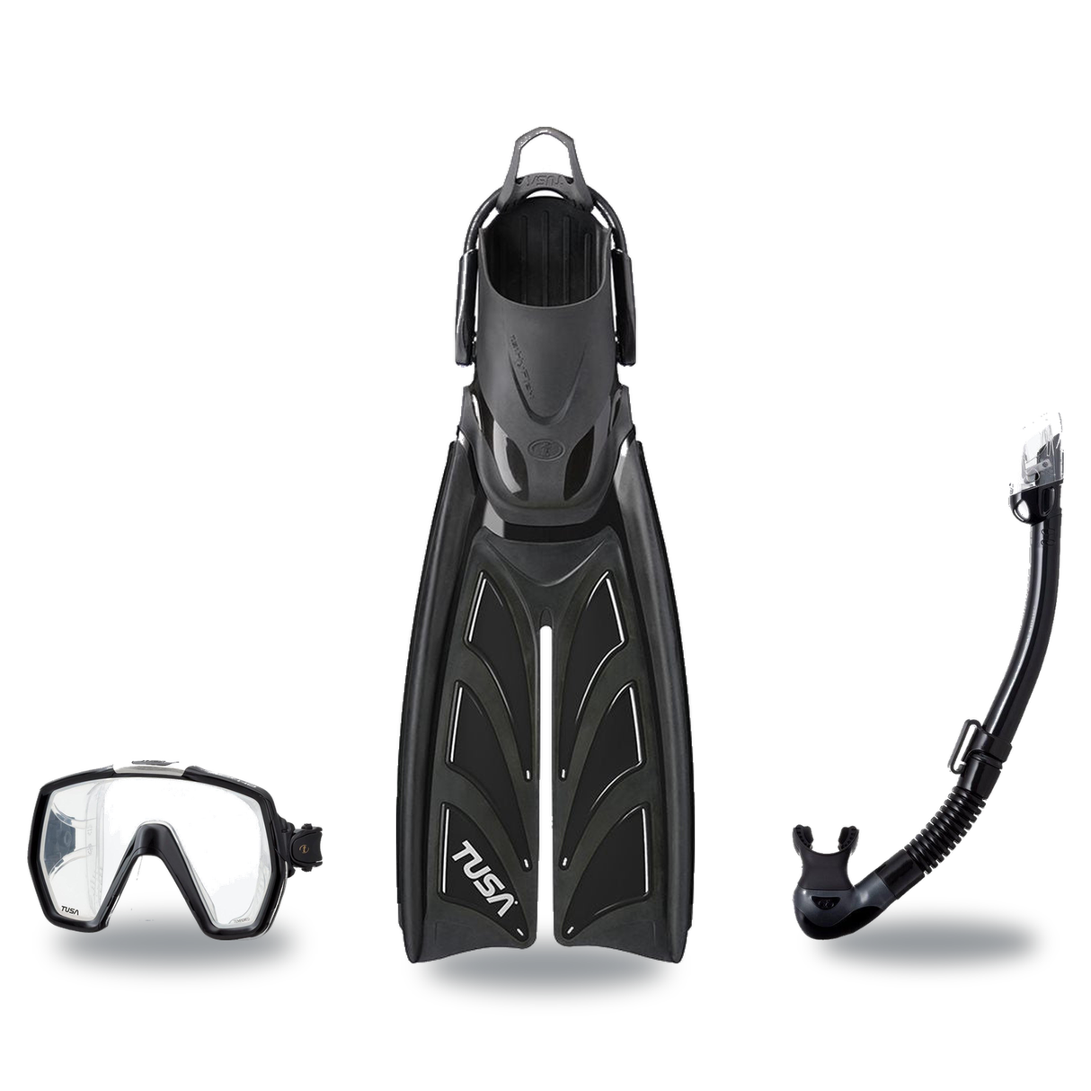 Tusa Mask Fin Snorkel Package – Freedom HD Single Lens, Zensee or Ino Mask + Hyperdry Elite II Snorkel + Hyflex Zoom Fins —…