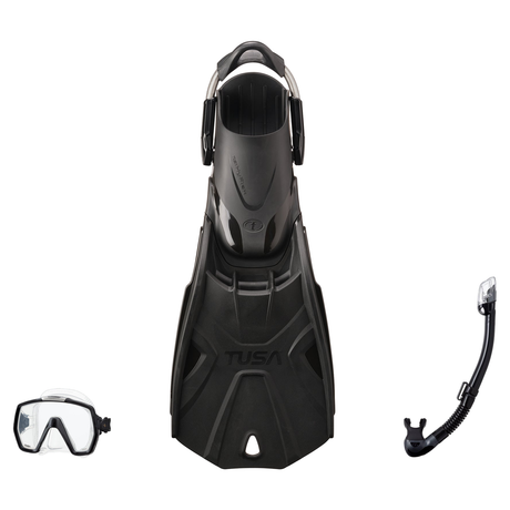 Tusa Mask Fin Snorkel Package – Freedom HD Single Lens, Zensee or Ino Mask + Hyperdry Elite II Snorkel + Hyflex Zoom Fins —…